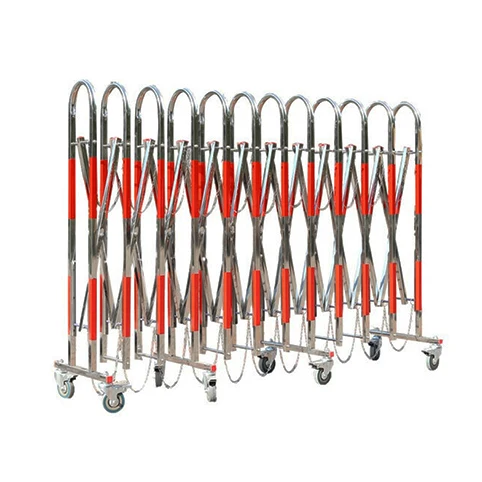 Металлическое телескопическое складное ограждение из нержавеющей стали