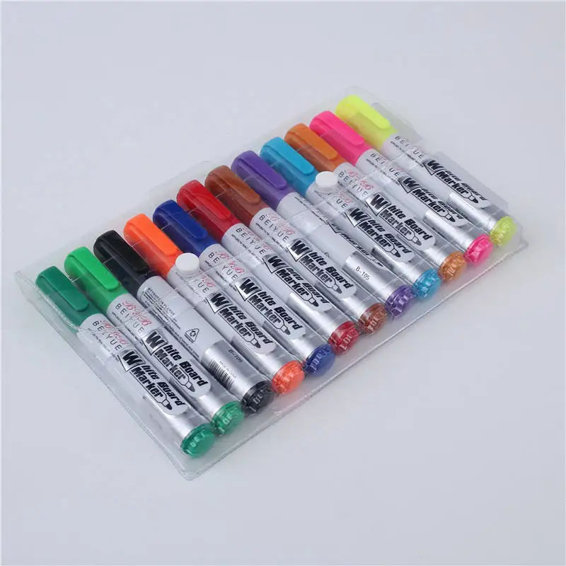 4/6/10/12 colors white board custom logo maker pen whiteboard marker erasable glass ceramics Industrial marker pen set