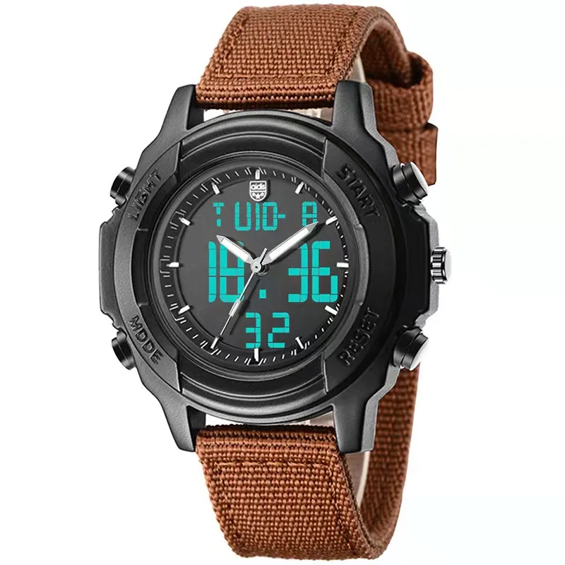 addiees-MY1818- 1  Luminous Multi-FunctionWatch Outdoor Mountaineering WhistleFlint Waterproof Digital Sports Watch For Men