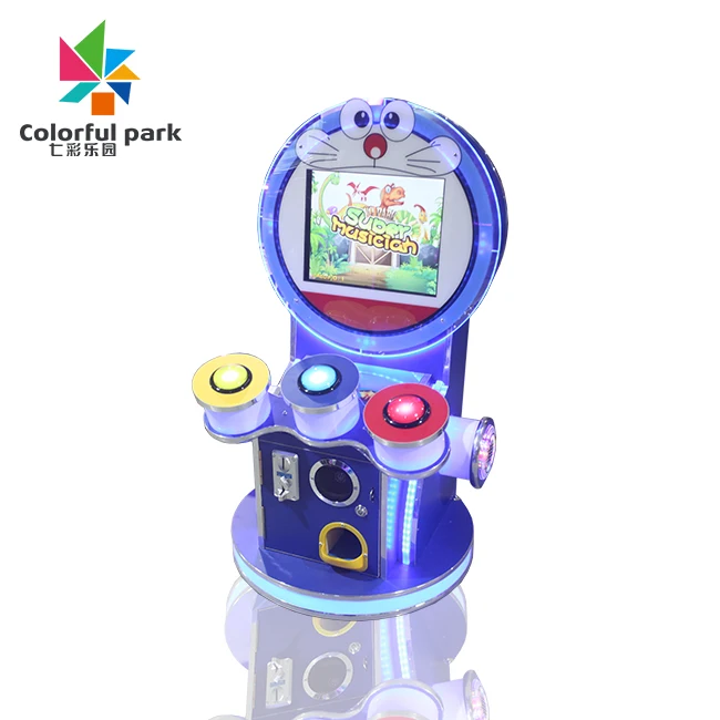 colorful park good price coin operated kid drumming game machine video display drummer arcade game