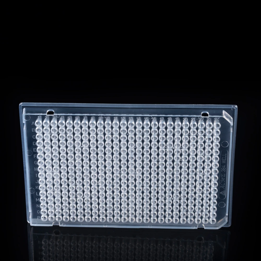 Laboratory equipment 40ul 384 PCR plate with skirt