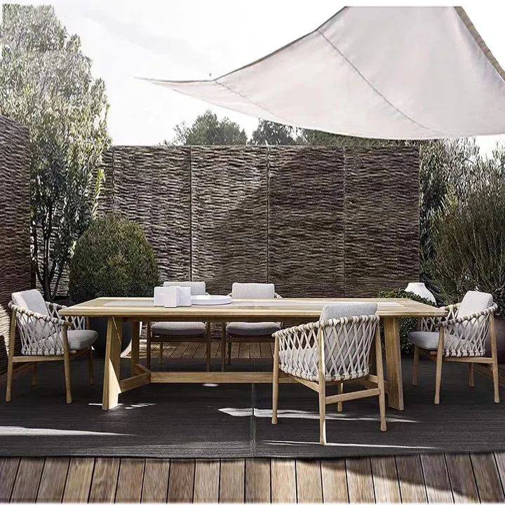 outdoor furniture rattan garden furniture set teak dining teak wood dining table and chair