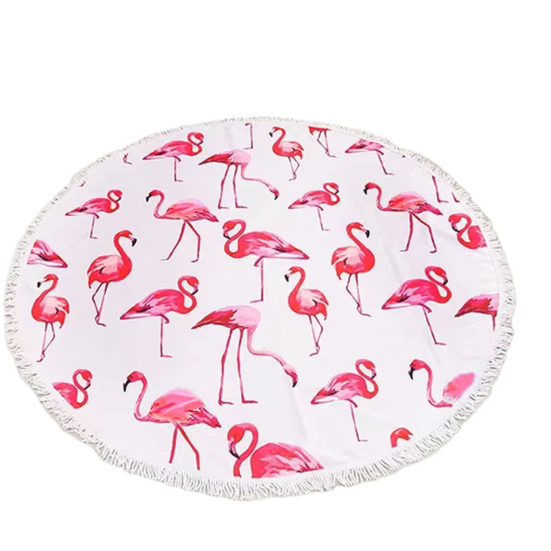 Summer Strong Water Absorption Recycled Polyester Round Beach Towel Round Microfiber Beach Towel