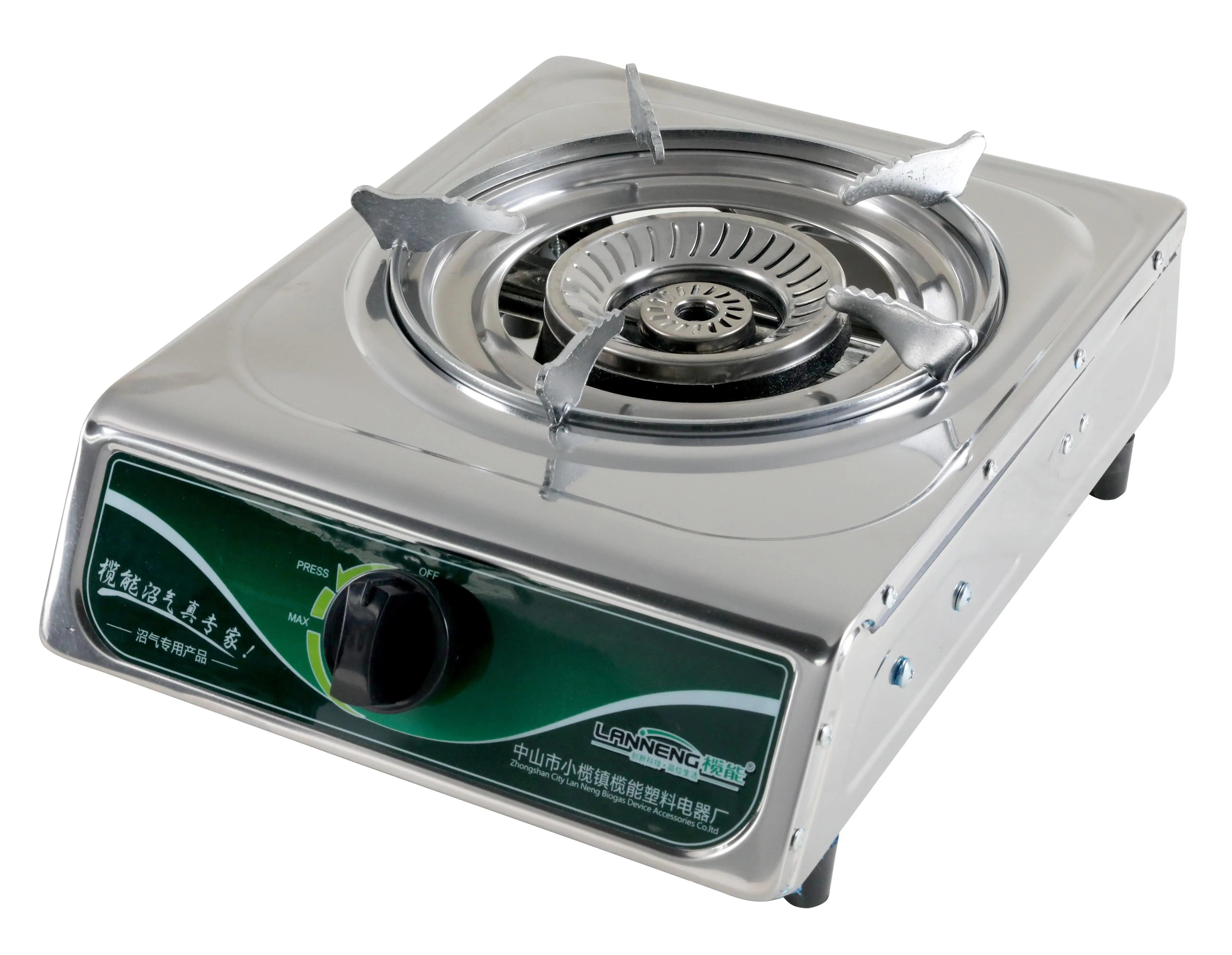 High quality single burner stainless steel gas methane stove kitchen biogas burner stove