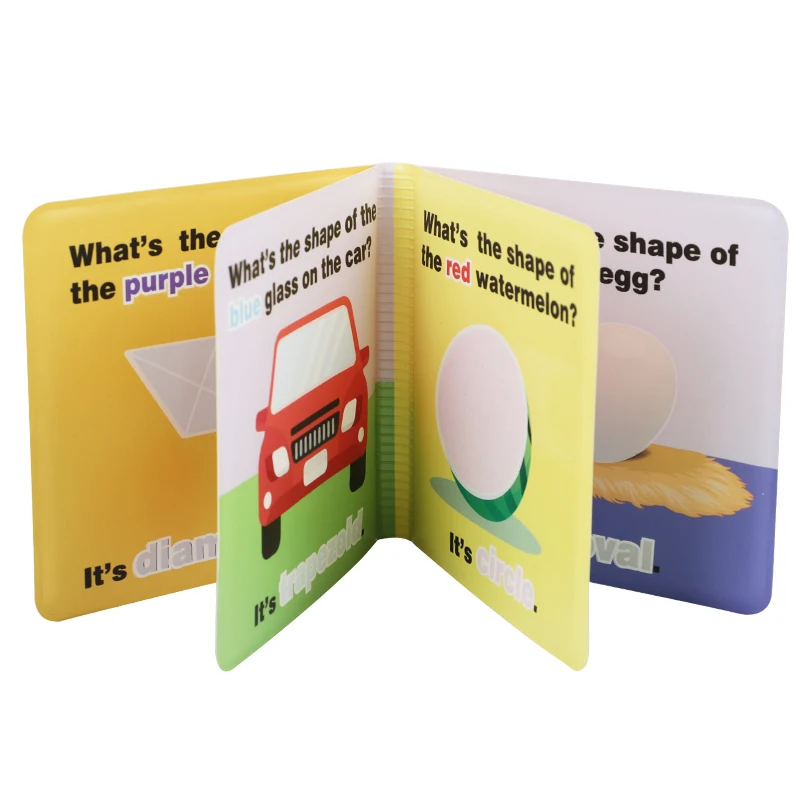 Custom Educational Changing Color EVA PVC Bath Books Soft Inflatable Cloth Book for 0-12 Months Kids Made of Plush and Plastic