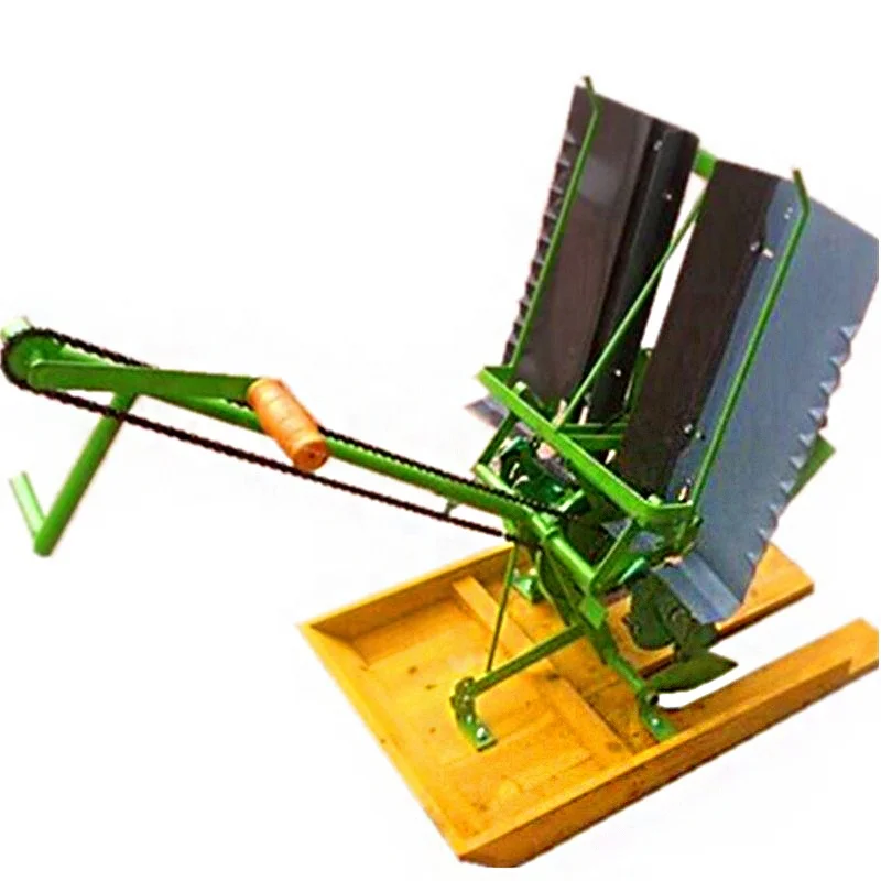 Hot sale Farm manual paddy planting 2 row rice transplanter machine price in india