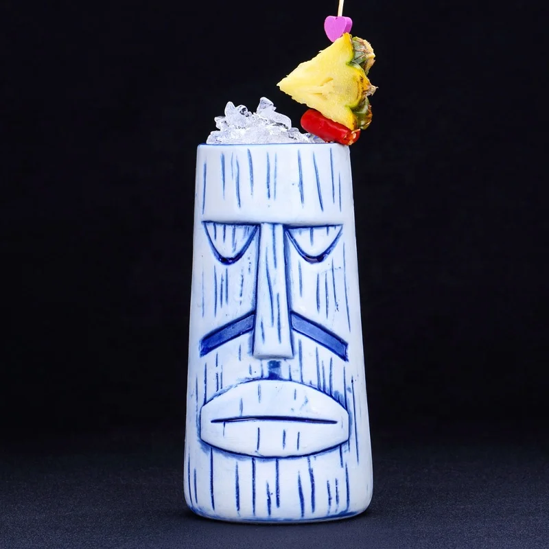 
Hot sales Snow Man Hawaii Tiki Mugs Cocktail Football Cup Beer Beverage Wine Mug Ceramic Tiki Mugs 