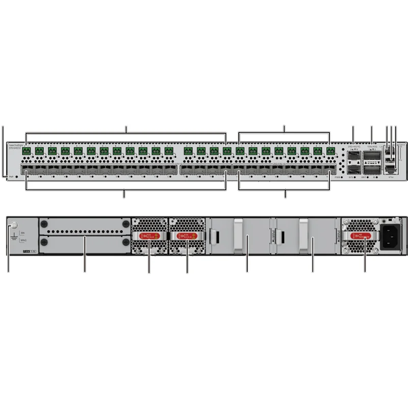 HW CloudEngine S5755-H24HB2Y2CZ managed poe switch with 16*10GE SFP+ ports, 8*25GE/10GE SFP28 ports