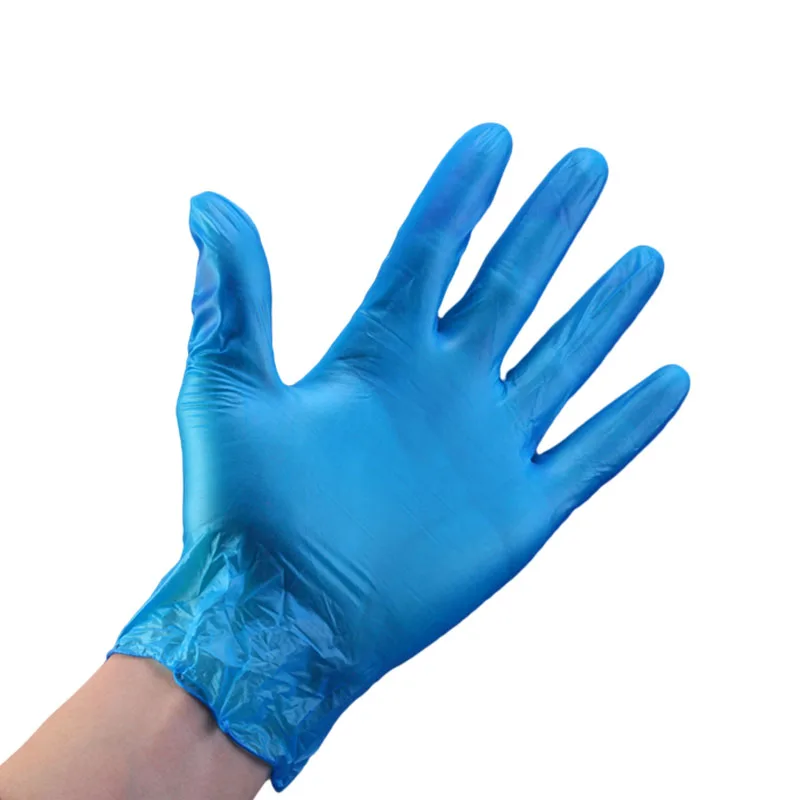 Wholesale food grade pvc working household gloves latex free black 2xl vinyl gloves powder free non-slip gloves vinyl