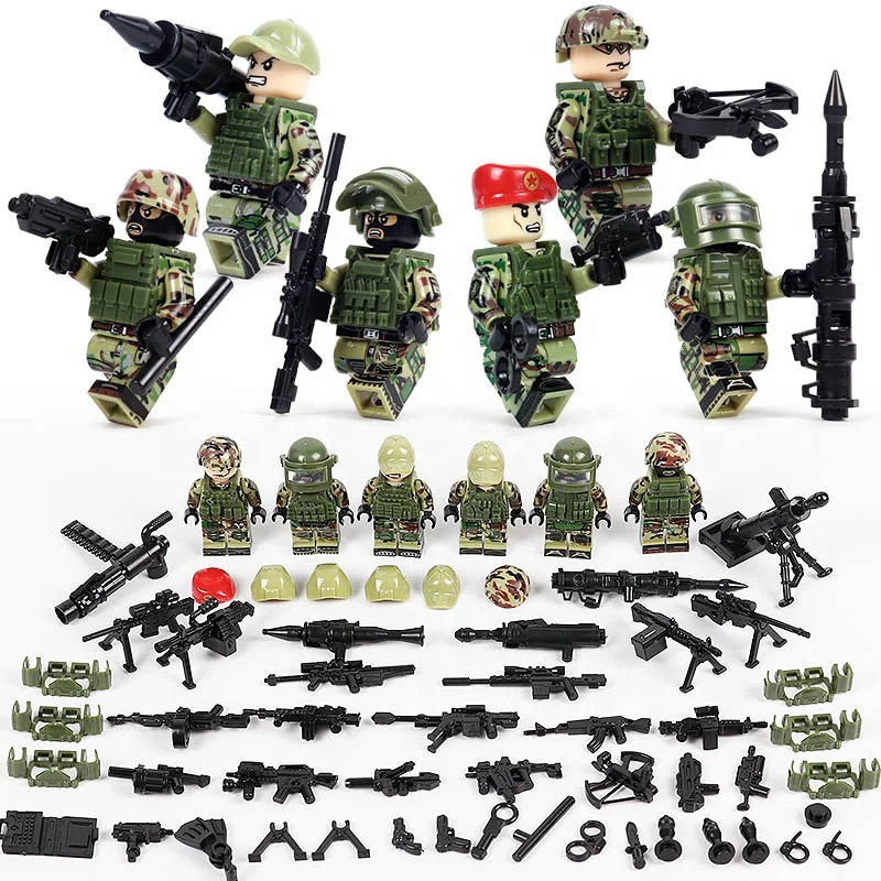 Oenux Russian ALPHA Force Modern Military Army Figure MOC Building Block Brick Russian Special Force Army Brick Toy