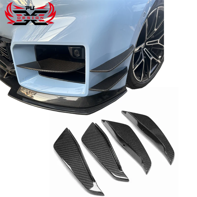 Wholesale For BMW M2 G87 AC Style Dry Carbon Fiber Canards 4 Pieces   Front Bumper Spoiler  Body kit