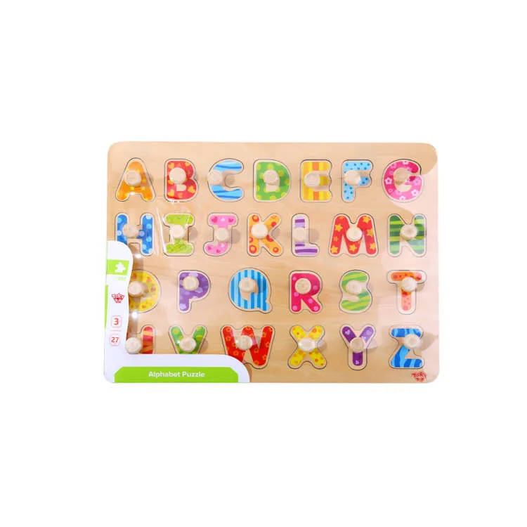 Educational Toys for Kids Jigsaw Wooden Alphabet letter Puzzle game board