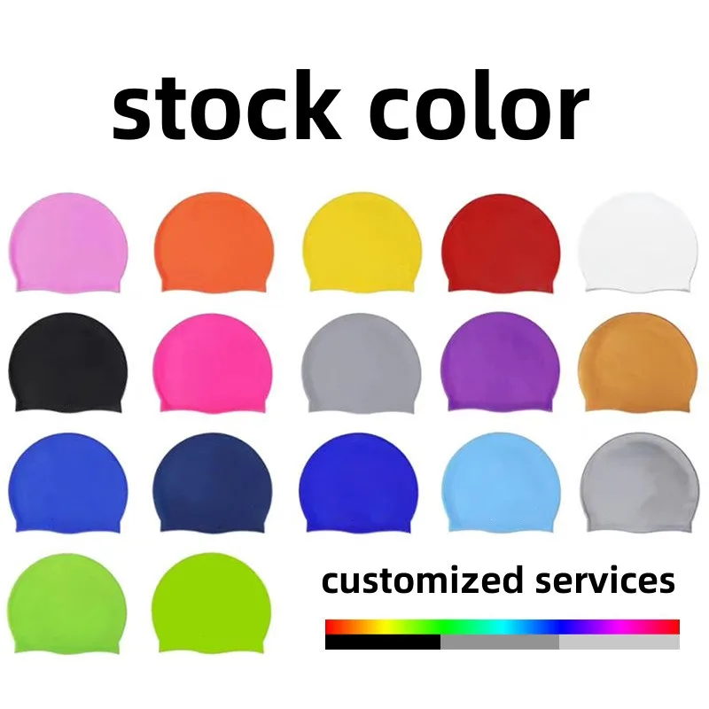 High Quality Swimming Caps Waterproof Ear protection Cap Cover Ears Hair protection for Men Adult Silicone