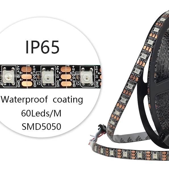 UL listed address WS2812B magic 5050 144Pixel Digital flexible led strip