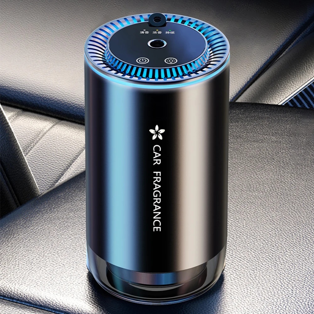 Wholesale Luxury Aluminum Wireless Portable Usb Essential Oil Scent Machine Waterless Car Aroma Diffuser with 50ml Essential Oil