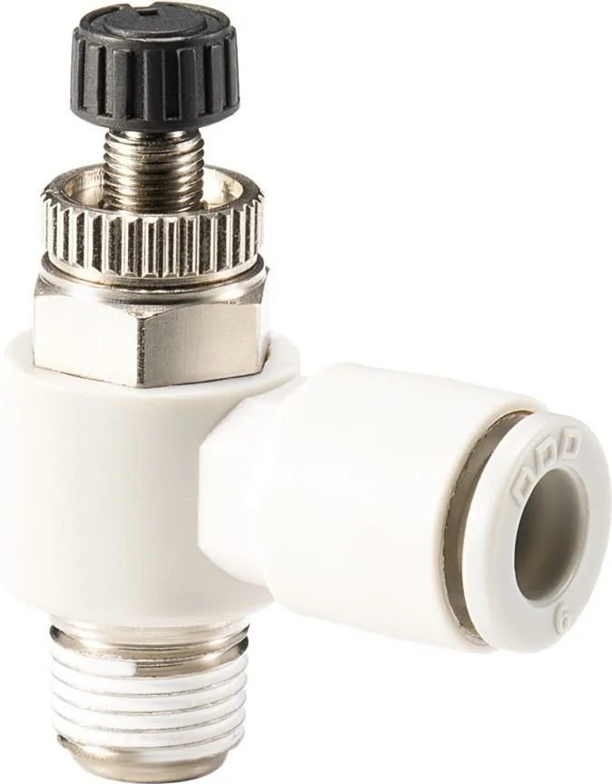 white China Made AS  smc pneumatic elbow  fittings speed control