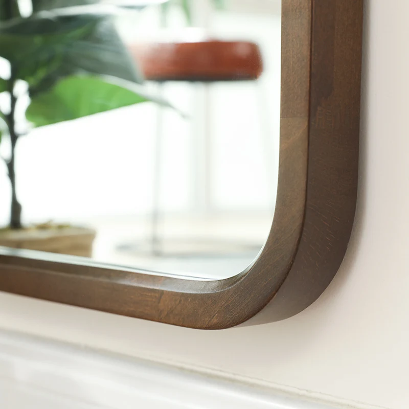 
Wood Large Decoration decor wall vanity makeup mirror for bathroom Living room 