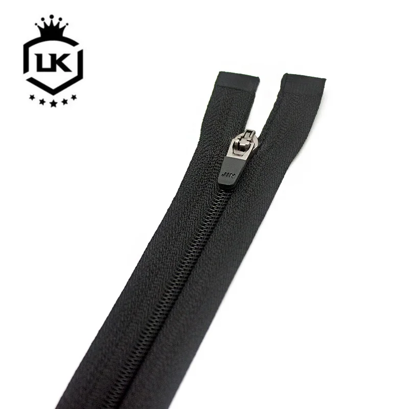 Lanke Okeo tex Good Quality No 3 Nylon Zipper 20cm With Anti Silver YG Slider Rubber Zipper Puller And Plastic Zipper Pinbox