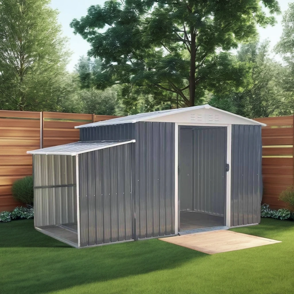 Customized galvanized roof tool storage house small steel outdoor and indoor storage cabinet shed