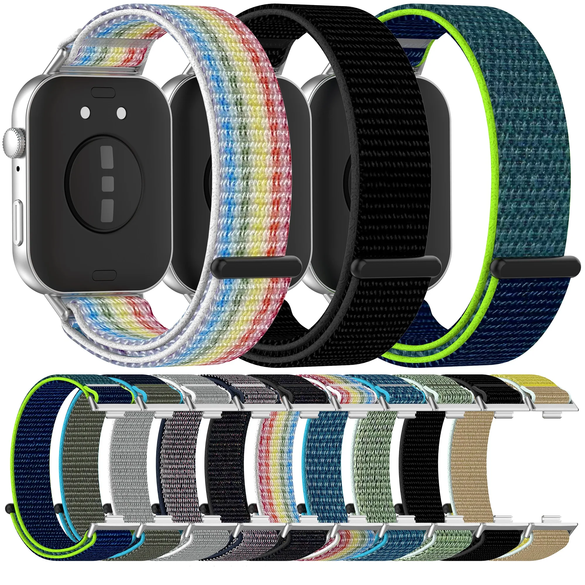 Adjustable Fabric Nylon Sport  Bracelet Nylon Loop Watch Strap for Huawei Watch Fit3