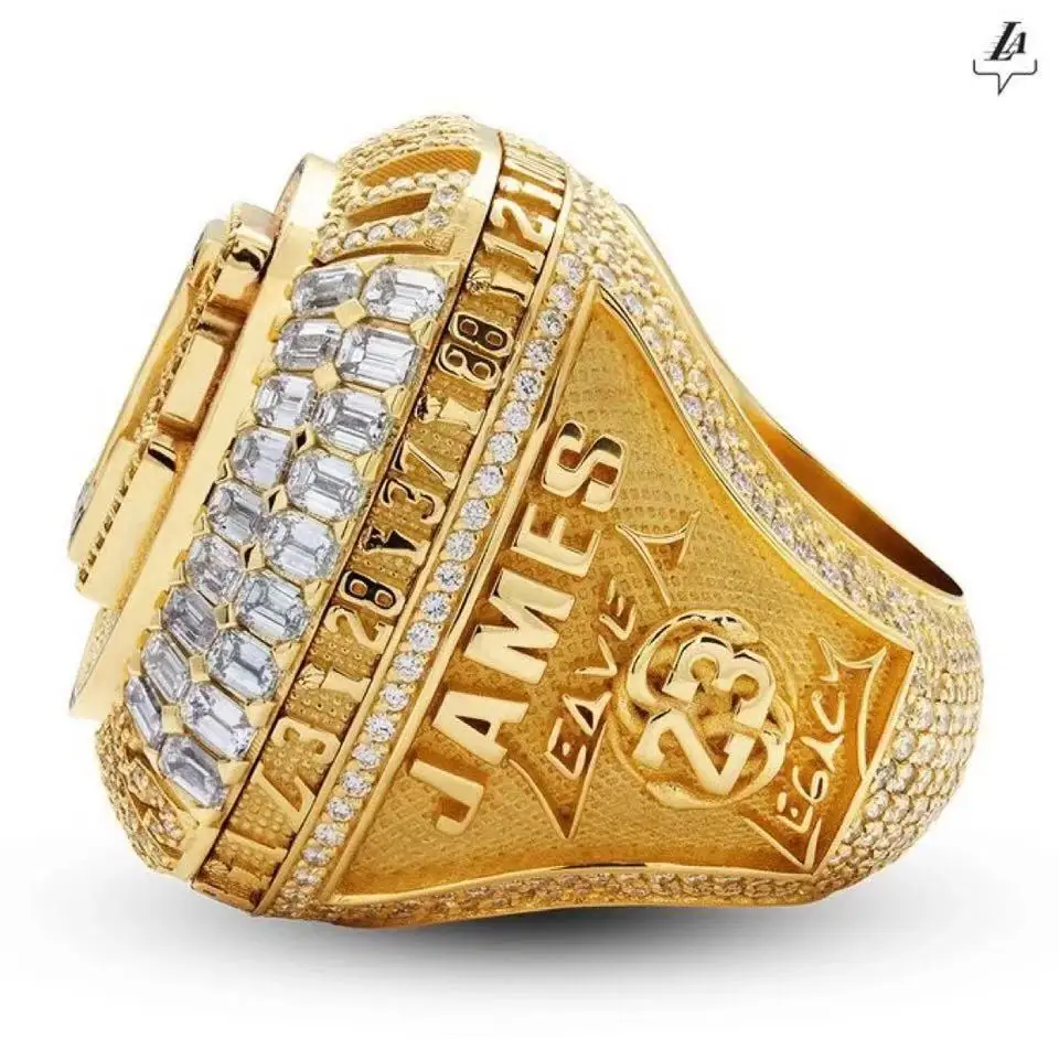 Кольцо 2022 Los Angeles Lakers Championship позолоченное кольцо из цинкового сплава в форме буквы модная коллекция универсальное