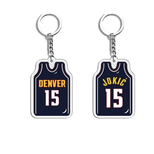 Wholesale Custom Baseball Softball Basketball Acrylic key chain shirt shape acrylic keychain  gifts for sports Favor