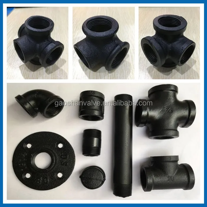 Hot Sale Natural Color Malleable Iron DIY Pipe Fitting