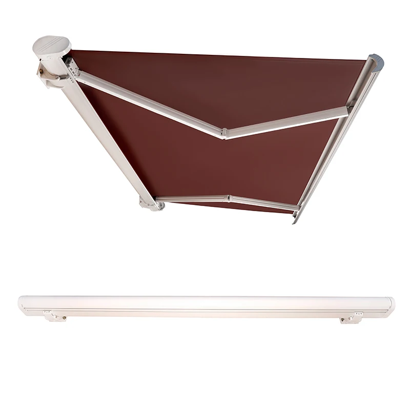 High Quality retractable awning pergola folding motorized arm system aluminum full cassette awning for patio shade