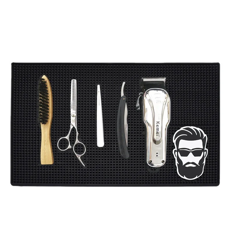 Barbershop Soft Silicone Non-Slip Hairdressing Tools Mat Pro Salon Hair Clippers Scissors Comb Pad Hairdresser Cushion