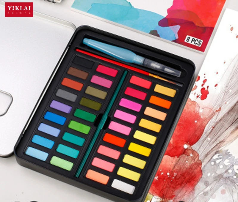 Набор однотонных акварельных красок 36 цветов набор для