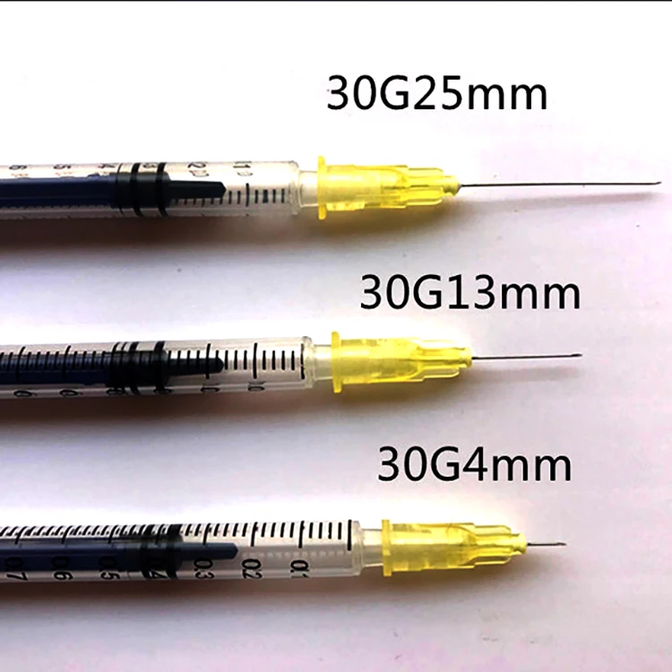 CE approved Disposable safety face body Meso Needles 30G 32G 34G Hypodermic needles