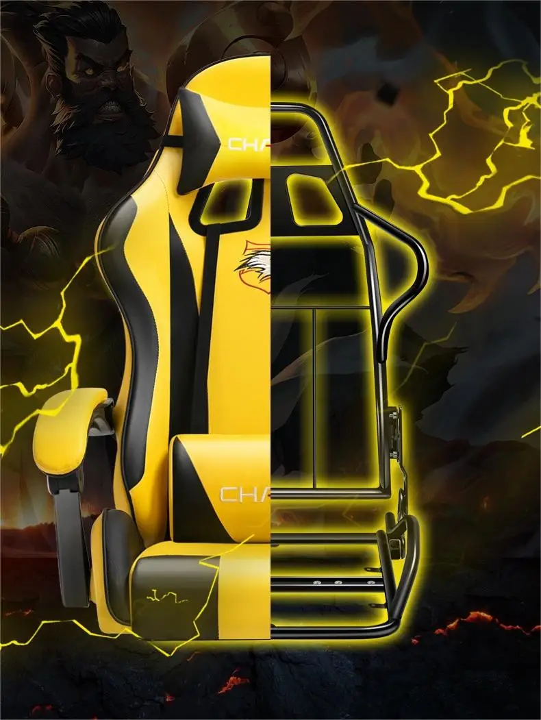 Ergonomic High Back Computer Racing Chair Adjustable Armrest Lumbar Support Swivel Chair Gaming Chair With Lumbar Support