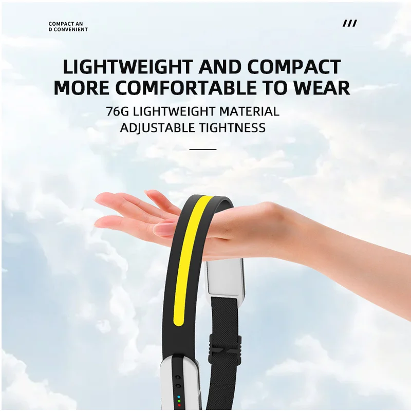 2023 New Bluetooth USB Rechargeable Motion Sensor headlamps 230 Wide Beam with Phone Music Speaker for Outdoor Running Camping