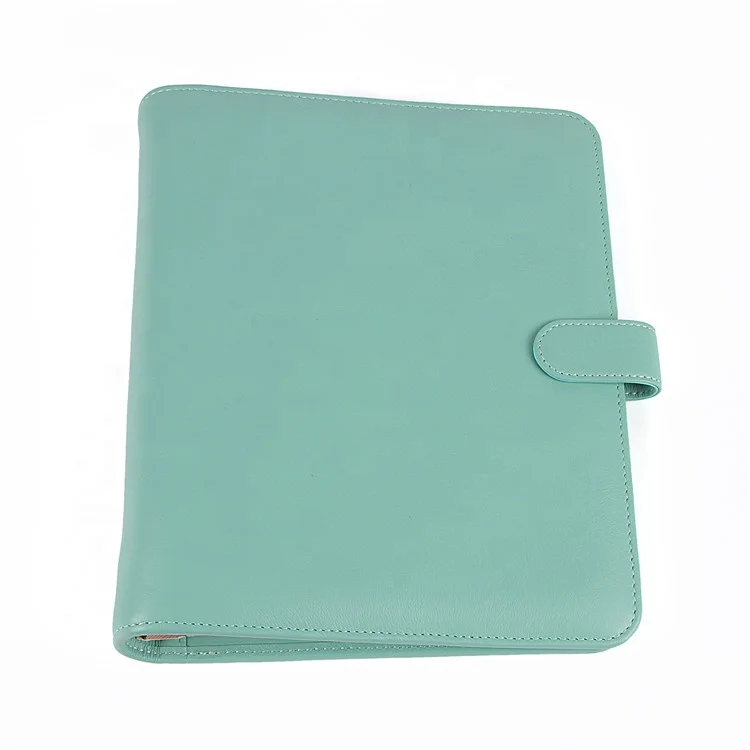 Customized Leather Hard Cover A5 B5 Notebooks Cover  Personal Size Genuine Leather Organizer Agenda 7 rings notebook