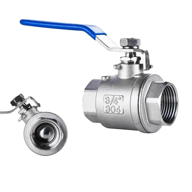 3/4 ball valve 304 stainless steel two-piece ball valve