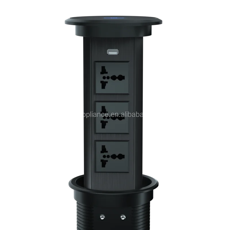 Electric pop up socket with USB charger & wireless charging for table