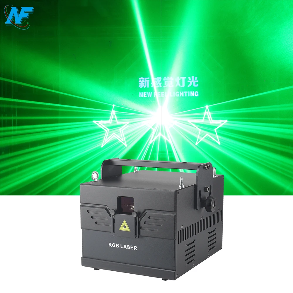 F760 15W RGB Full-Color DMX512 ILDA control Laser Beam Stage Night  for wedding Club Landscape