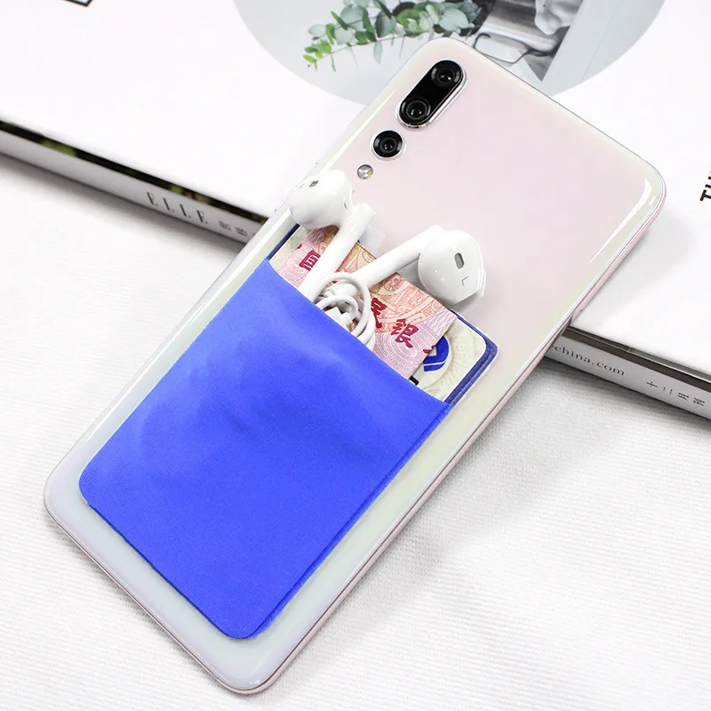 Wholesale printed logo Mobile Credit Card Holder 3m Sticker ID Card Holders Silicone Phone Card wallet For Cell Phone