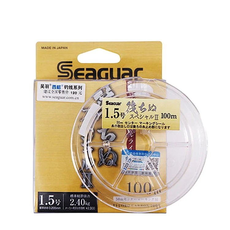 New Original 18 Seaguar Special 100M Fluorocarbon Fishing Line Bulk Deep Sea Fluorocarbon Stretching Fishing Line