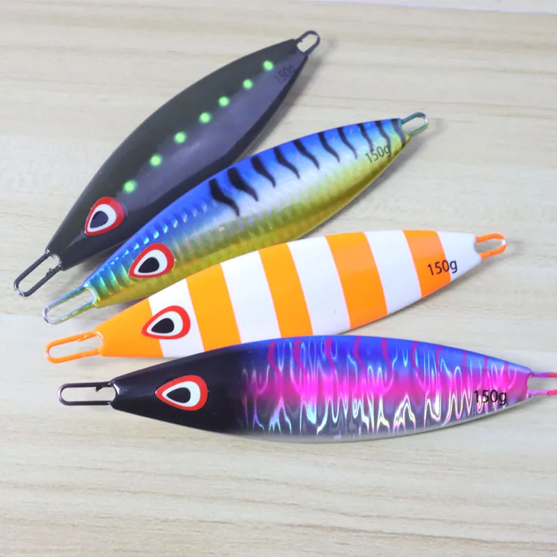 New Epoxy Resin Jigs Lures 150g 200g Metal Vertical Jigging Lead Pencil Speed Sinking Fishing Lures For Seawater