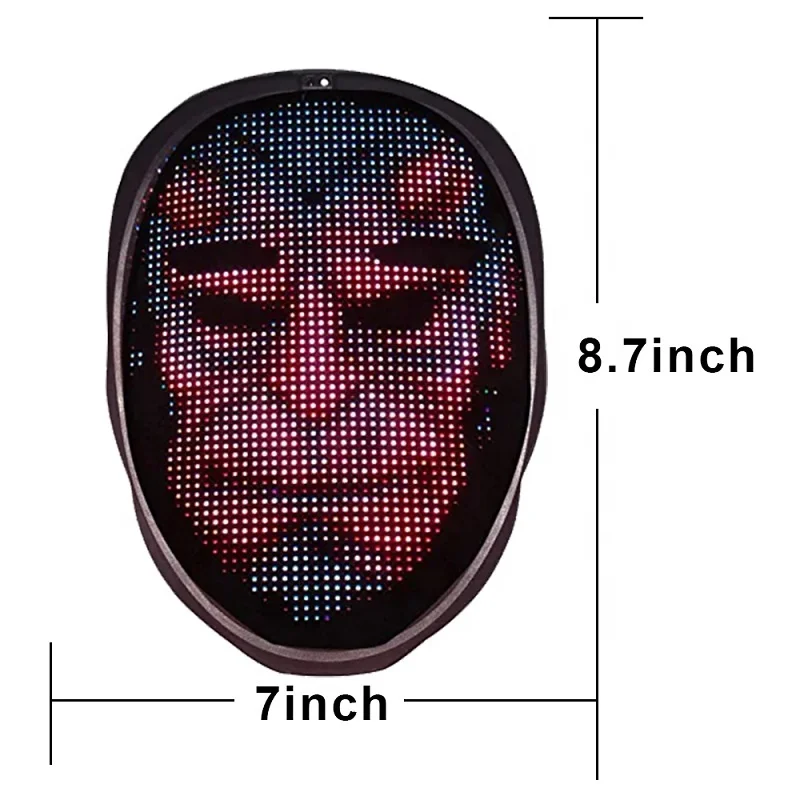 
2021 Halloween shining APP led party masks for sale Horror funny mask for adults full face cool best sell mask 
