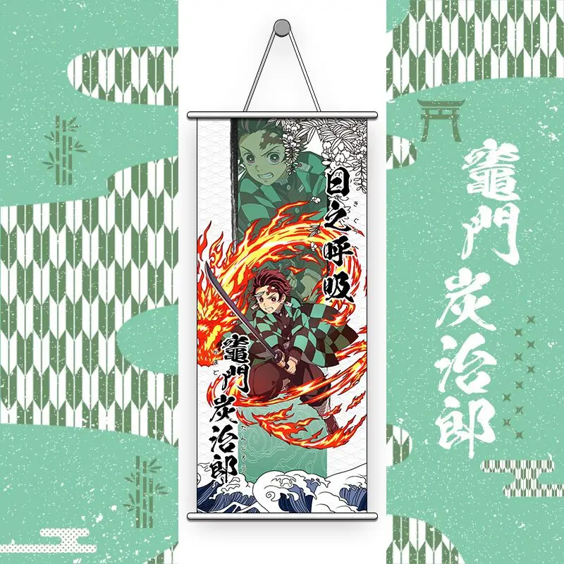 anime Demon Slayer Silk poster scroll painting new Kimetsu no Yaiba 74*35cm poster