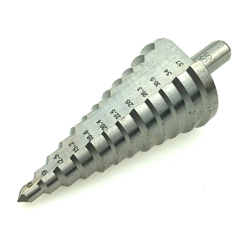 HSS large size hole opener high speed steel spiral groove step drilling Triangular handle Step Drill Bits