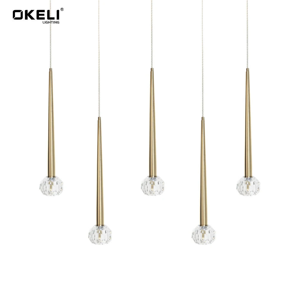 OKELI Indoor Hotel Modern Small Single Head Ceiling Light Kitchen Led Chandelier