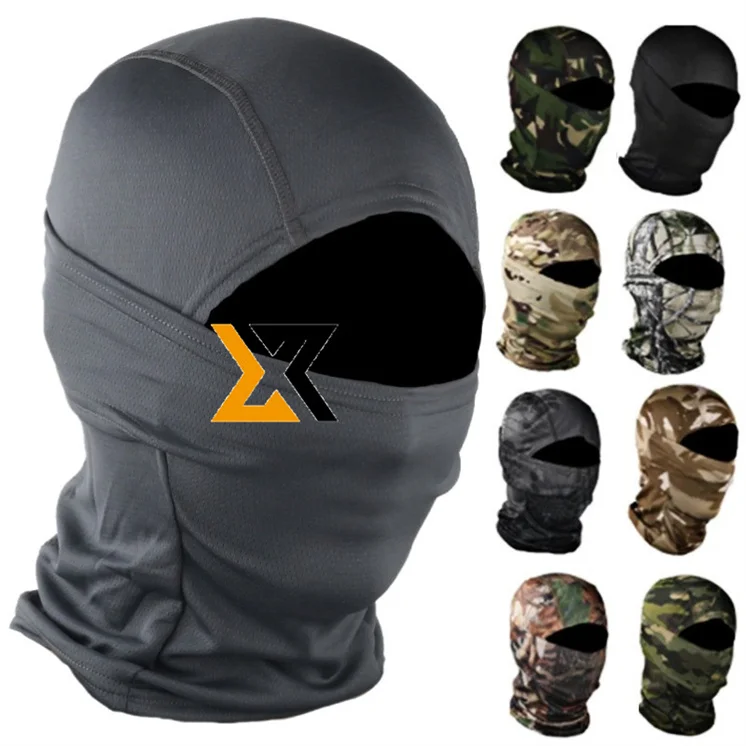 Designer Outdoor Black Full Face Jacquard Logo One Hole Knit Balaclava Custom Ski North Acrylic Face Winter Snowboarding
