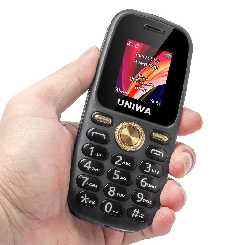 OEM Feature Phone UNIWA U36A 1.77 inch Screen cell phone Dual SIM Fashion Keypad Mobile Phone with Big Battery