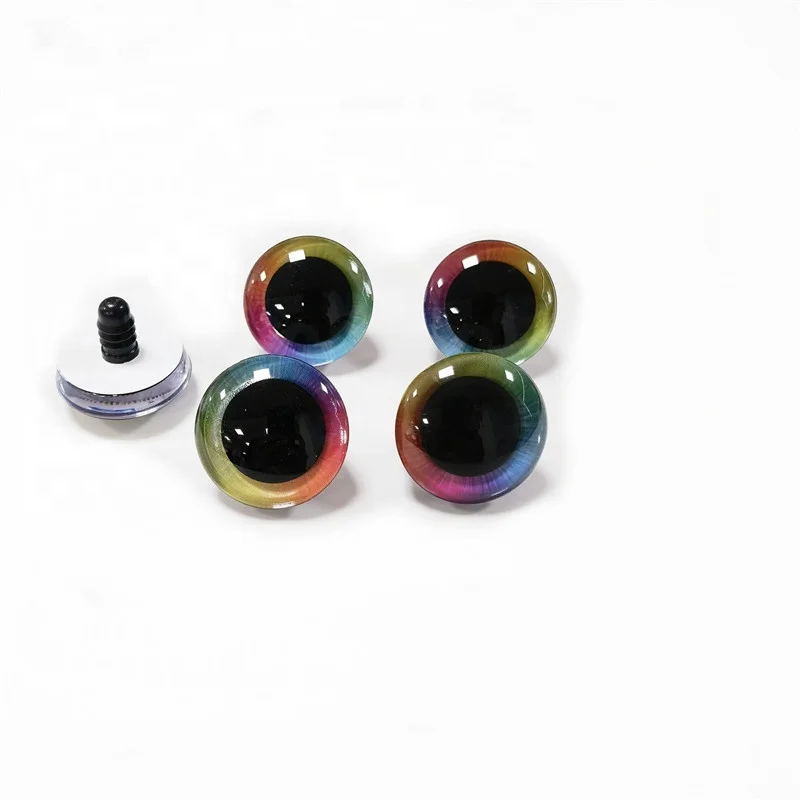 Craft Crochet Amigurumi Toy Safety Eyes Rainbow Colorful Plastic for DIY Puppet Bears Stuffed Animal Accessories Fashion Unisex