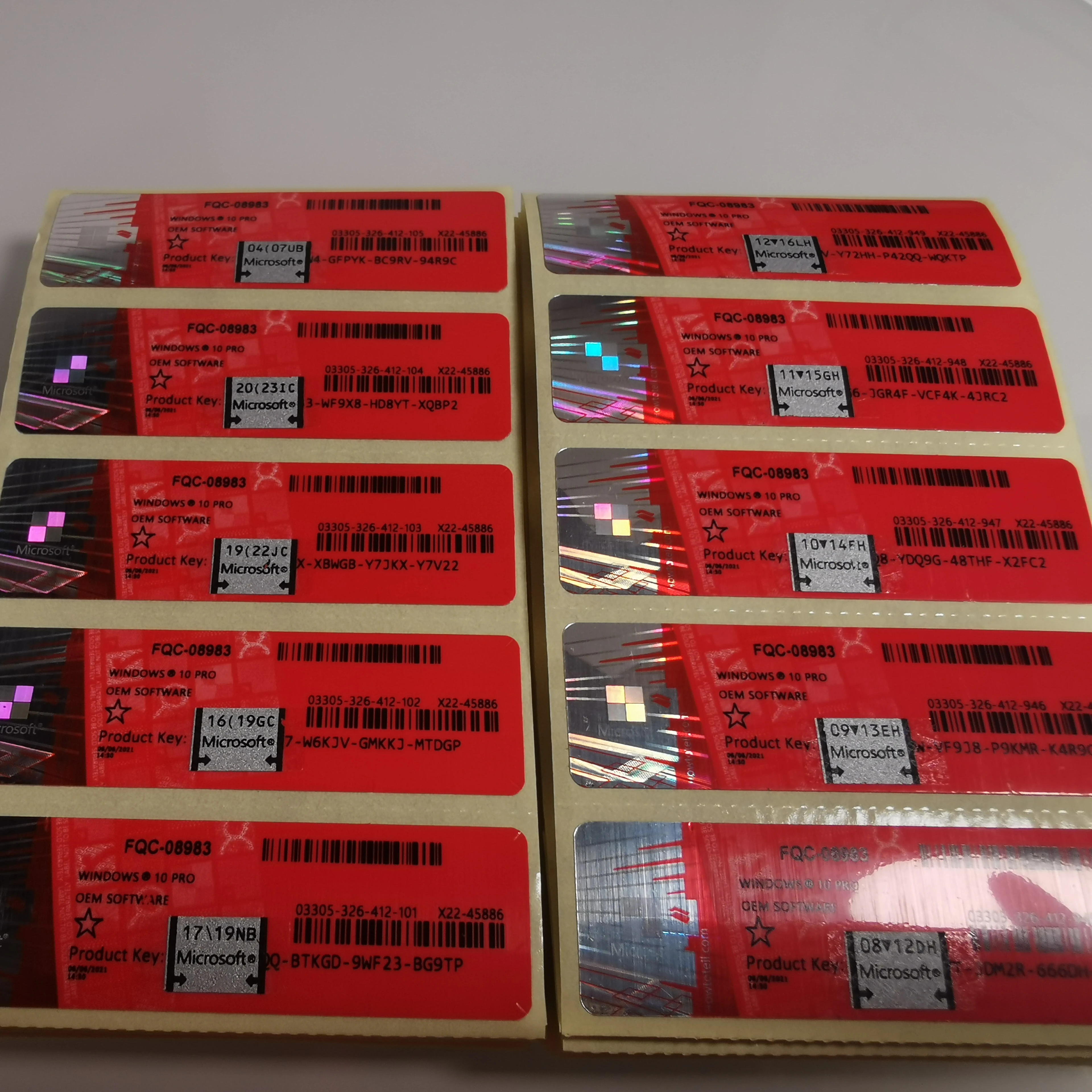 Наклейка для Windows 10 Pro blue