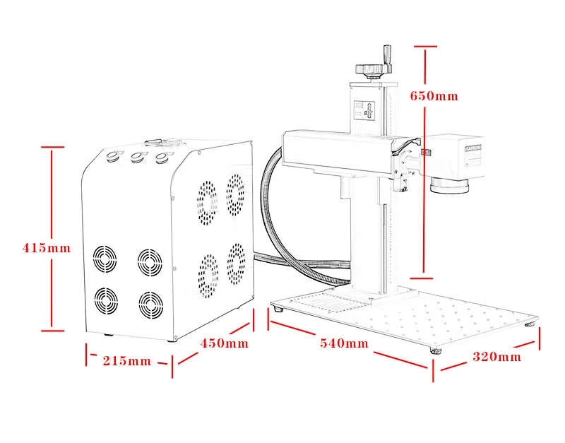 20w 30w 50w raycus fiber laser marking machine metal stainless laser marker