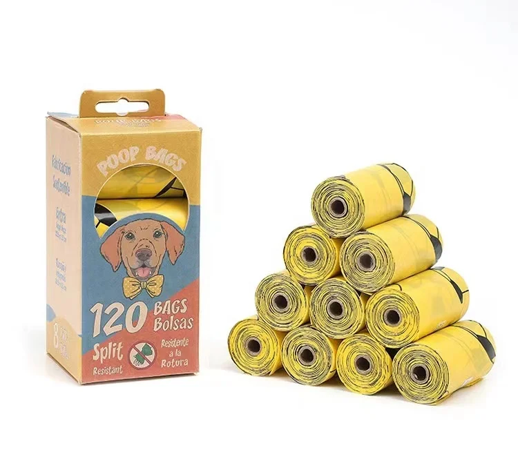 Hot Selling Eco Friendly High Quality Oem Custom Logo Printed Biodegradable Waste Bags for Dogs Wholesale Pet Dog Poop Bag